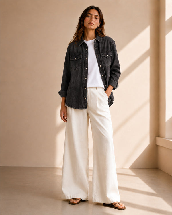 Black Denim Shirt Women | Premium Denim | asBERYL UAE