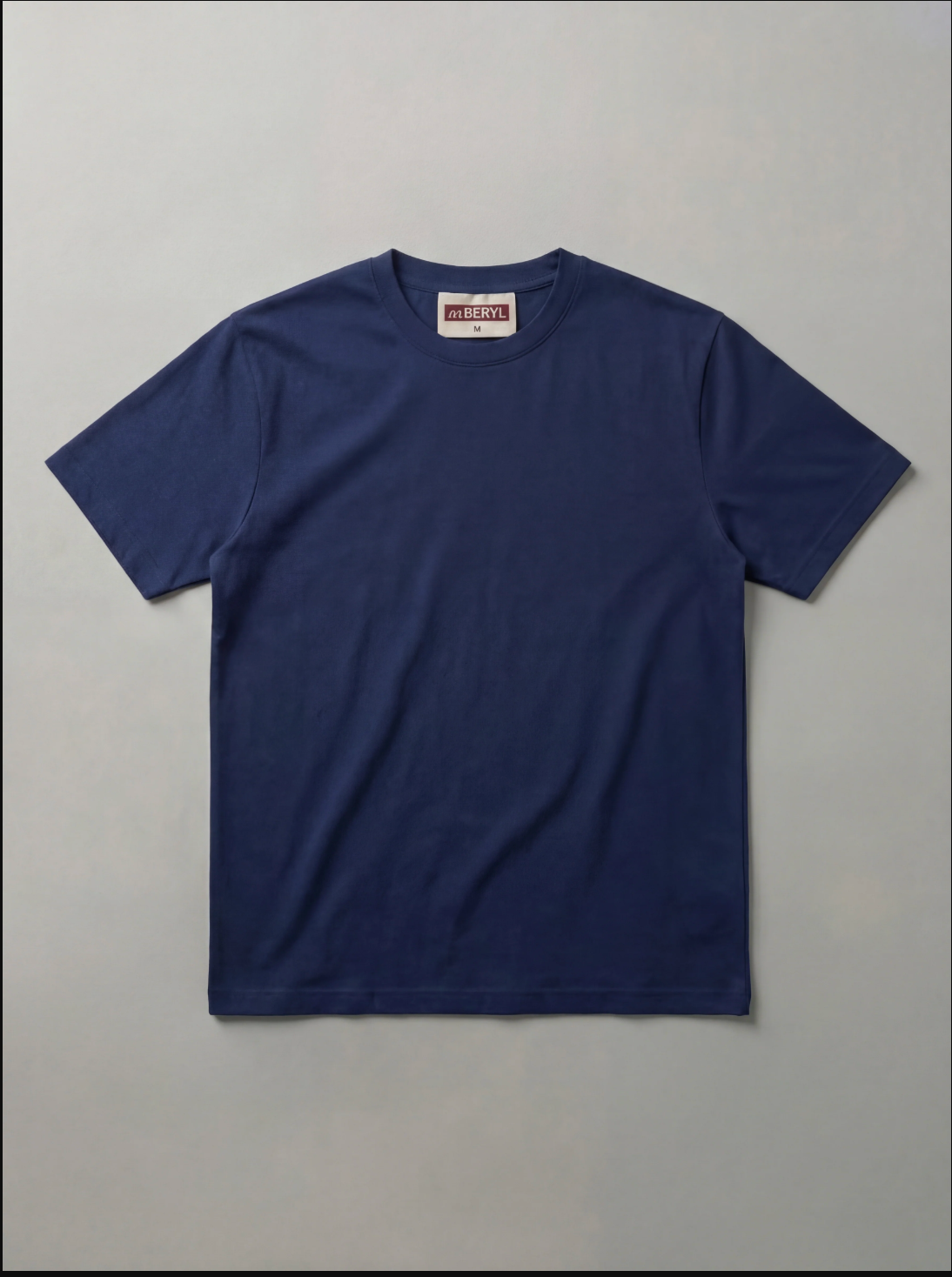 Normal Fit | Navy Blue Crew Neck T-Shirt | Premium Cotton | asBERYL