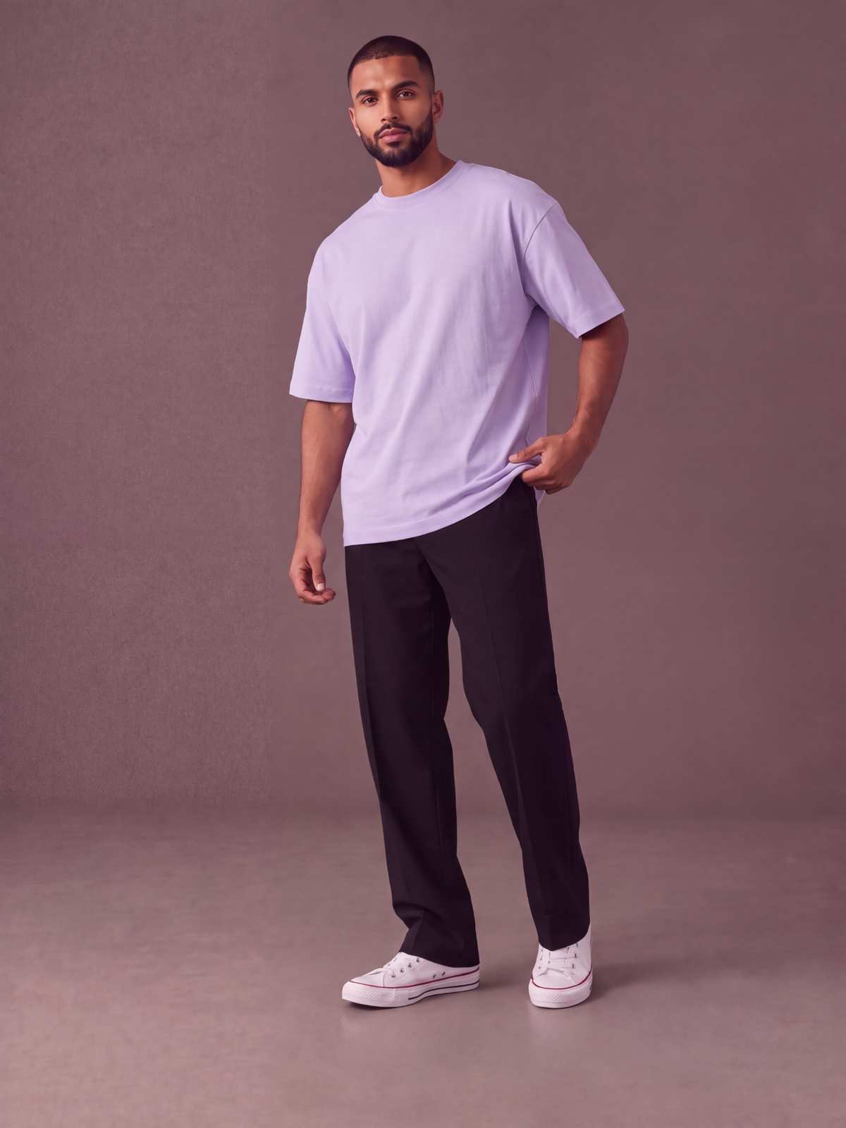 Premium Oversized 240gsm T-shirt | Light Lavender | Unisex | asBERYL