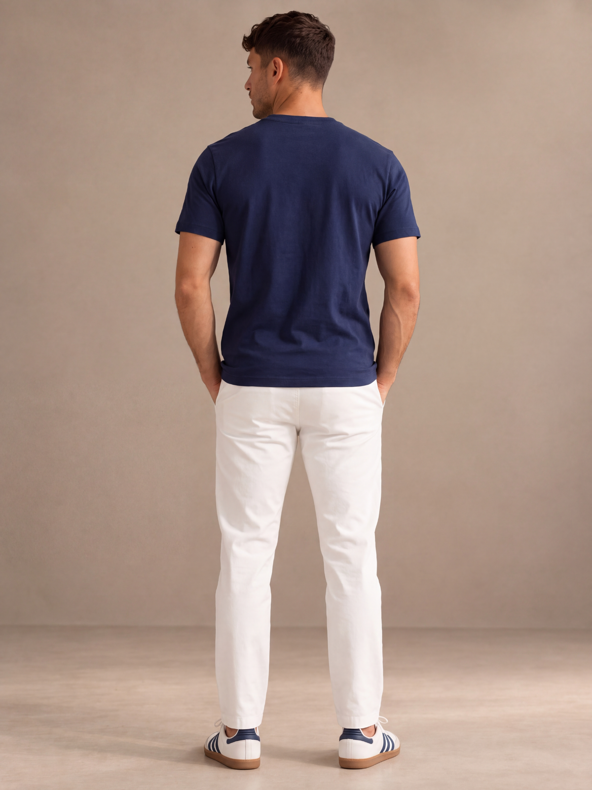 Normal Fit | Navy Blue Crew Neck T-Shirt | Premium Cotton | asBERYL
