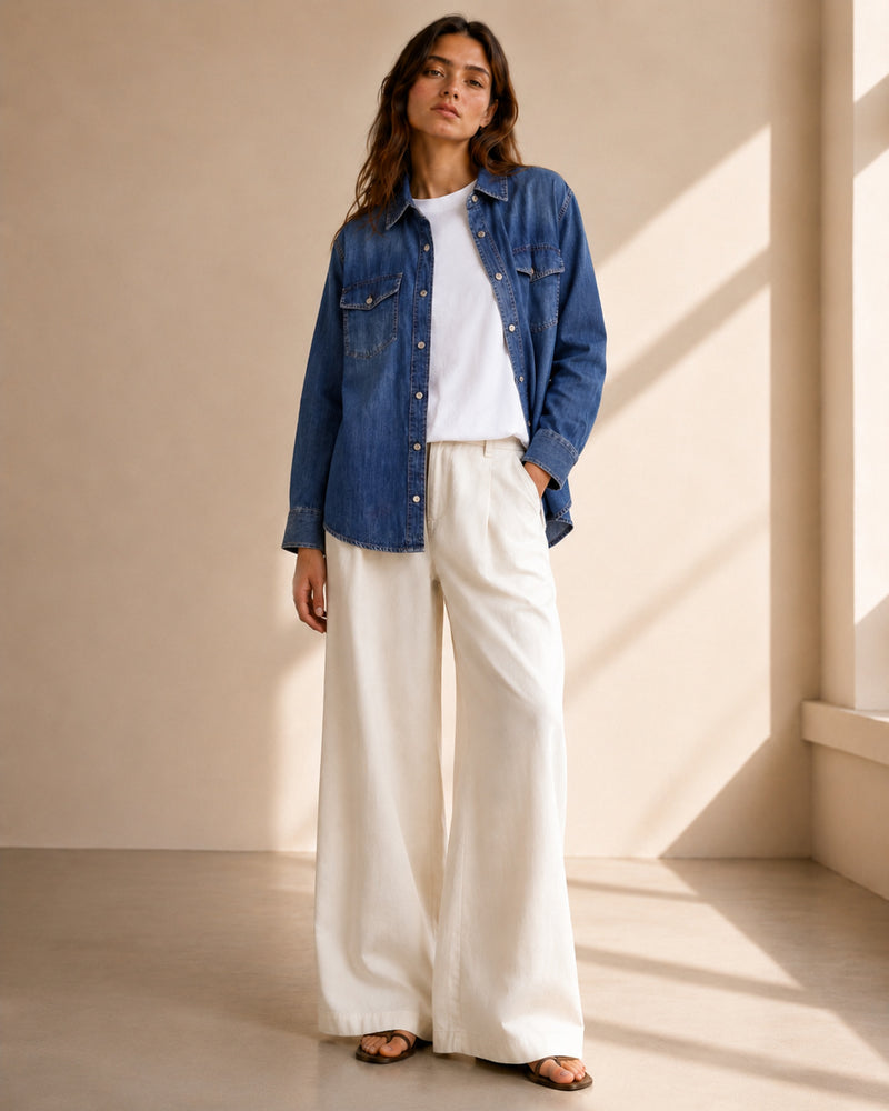 Women|Washed Denim Shirt