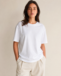 Oversized Women |  White T-Shirt | 220gsm| asBERYL UAE