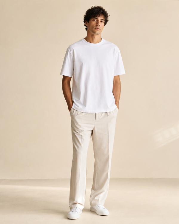 Oversized Women |  White T-Shirt | 220gsm| asBERYL UAE