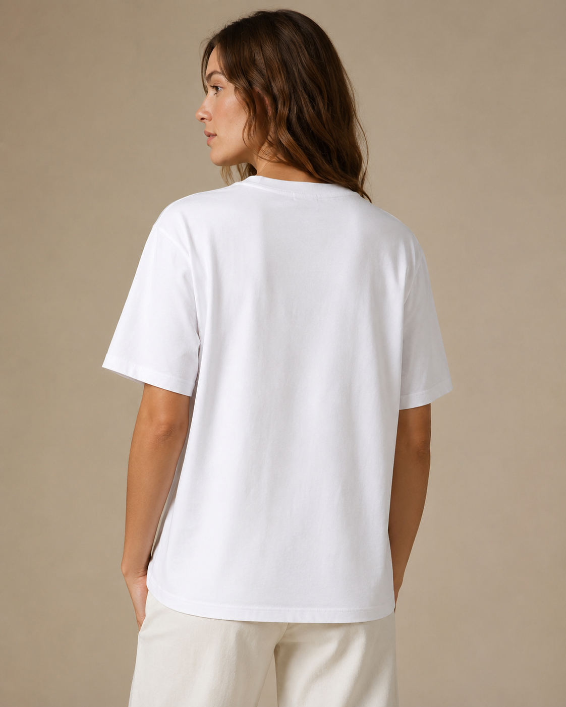 Oversized Women |  White T-Shirt | 220gsm| asBERYL UAE