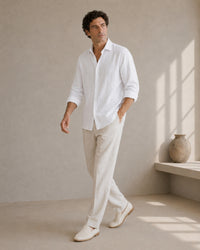 Pure Linen Classic Shirt White | Men's Linen | asBERYL
