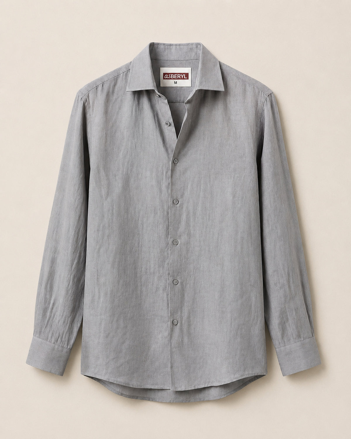 Pure Linen Classic Shirt Grey | Men's Linen | asBERYL
