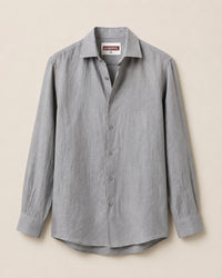 Pure Linen Classic Shirt Grey | Men's Linen | asBERYL