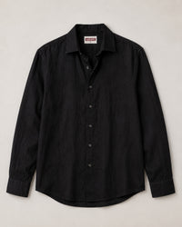 Pure Linen Classic Shirt | Black | Men's Linen | asBERYL