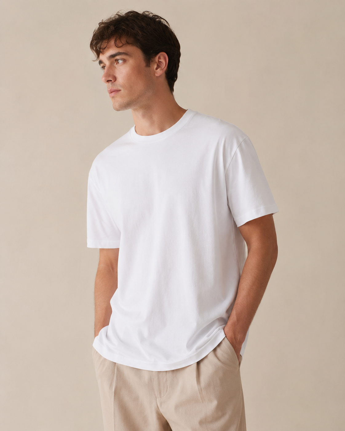 Oversized Women |  White T-Shirt | 220gsm| asBERYL UAE