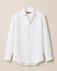 Pure Linen Classic Shirt White | Men's Linen | asBERYL