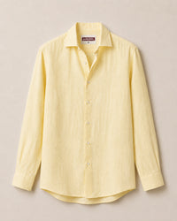 Pure Linen Classic Shirt | Yellow | Men's Linen | asBERYL