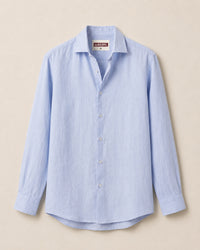 Pure Linen Classic Shirt | Blue | Men's Linen | asBERYL