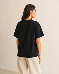 Oversized  Women | Black T-Shirt | 220gsm | asBERYL UAE