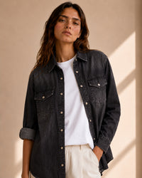 Black Denim Shirt Women | Premium Denim | asBERYL UAE