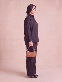 Black Linen Co-ord Set Women | Two-Piece | asBERYL UAE