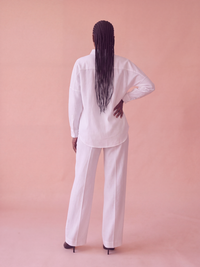White Linen Co-ord Set Women | Two-Piece | asBERYL UAE