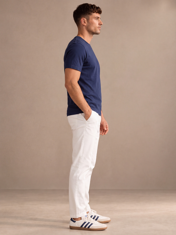 Normal Fit | Navy Blue Crew Neck T-Shirt | Premium Cotton | asBERYL
