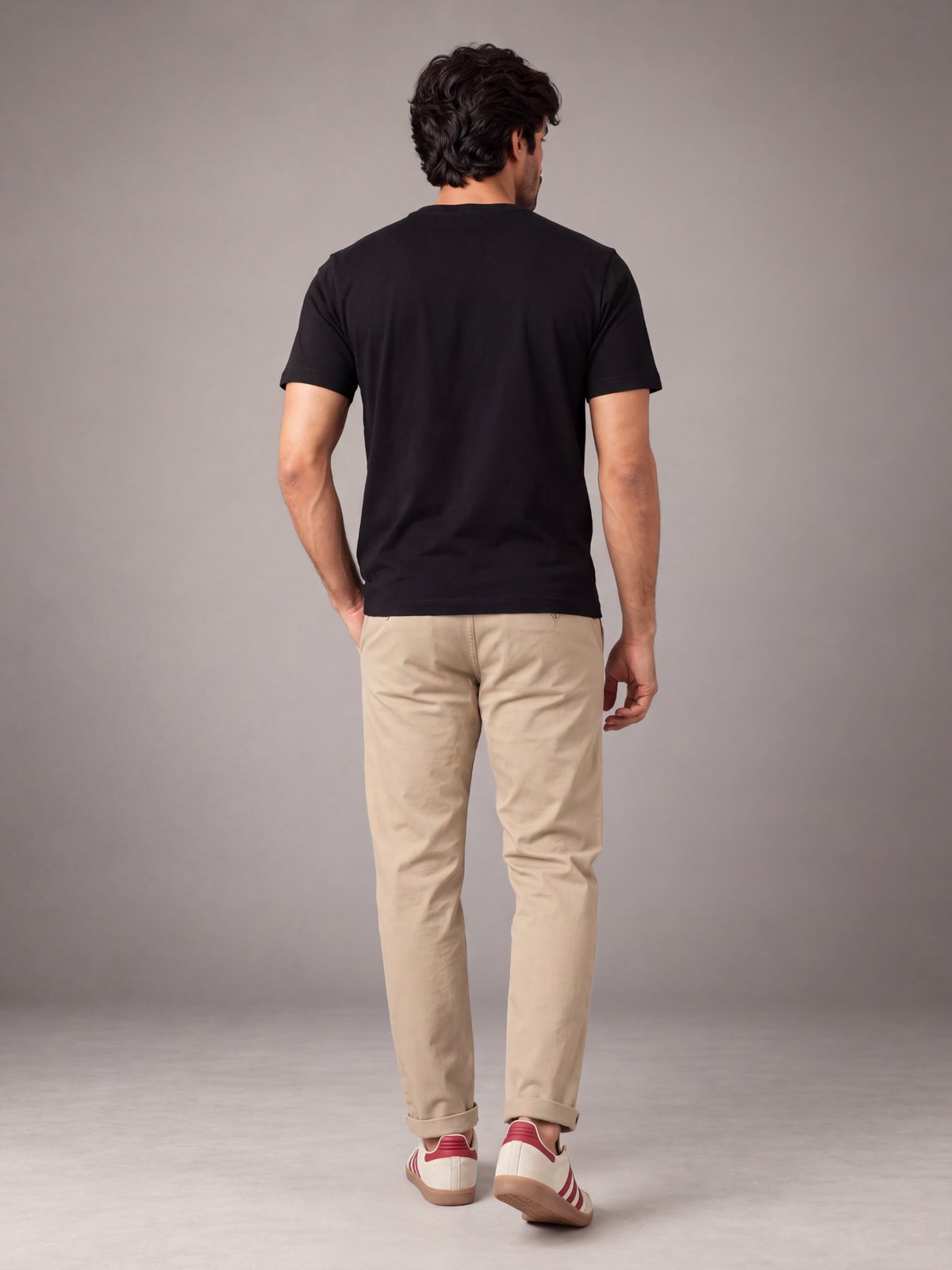 Normal Fit | Black Crew Neck T-Shirt | Premium Cotton | asBERYL