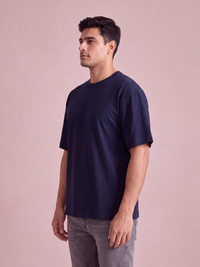 Oversized T-shirt | Navy Blue | asBERYL