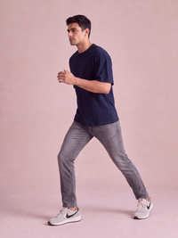 Oversized T-shirt | Navy Blue | asBERYL