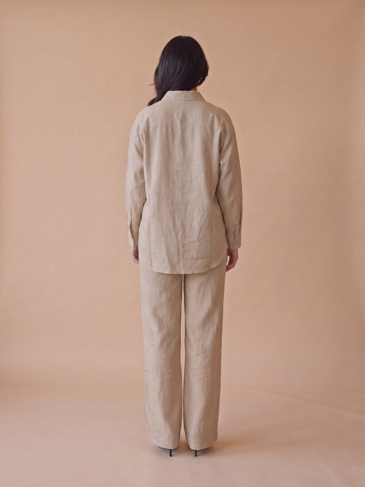 Beige Linen Co-ord Set Women | Two-Piece |  asBERYL UAE