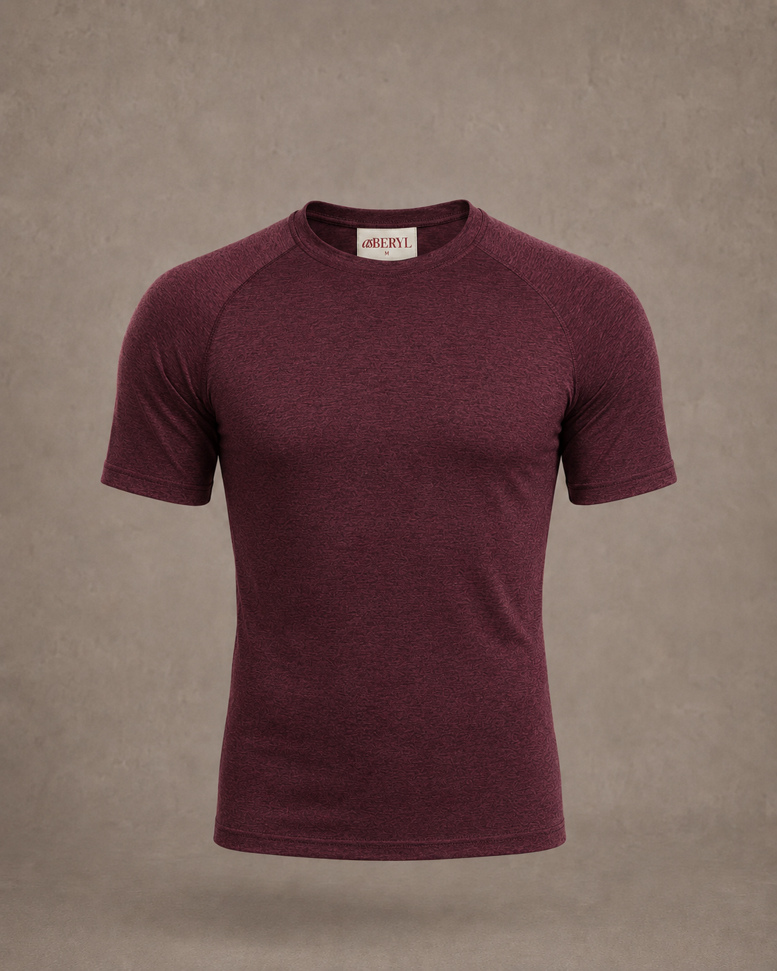Activewear Compression T-Shirt Raglan Sleeves | Maroon Red | asBERYL UAE |
