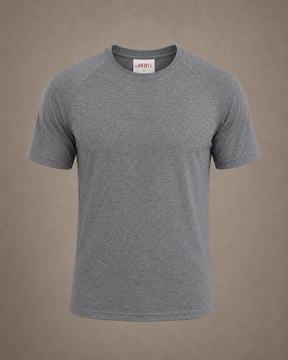 Activewear Compression T-Shirt Raglan Sleeves | Grey | asBERYL UAE |