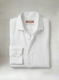 Pure Linen Classic Shirt White | Men's Linen | asBERYL